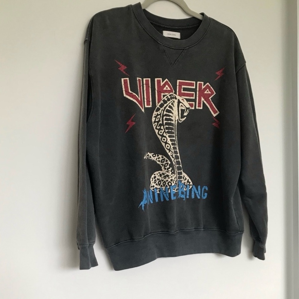 Anine Bing Viper Graphic Crewneck Sweater